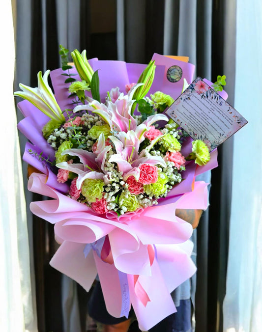 "Blushing Petal Symphony"